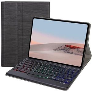 Bluetooth -toetsenbord Voor Microsoft Surface GO 3/2/1 SFGOS Tri-Colour Backlit Tree Textuur Bluetooth Toetsenbordleer Case Bluetooth -toetsenbord