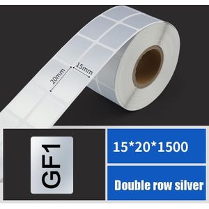 Print paper dumb silver paper plane equipment fixed asset label for NIIMBOT B50W  Size: 15x20mm Silver