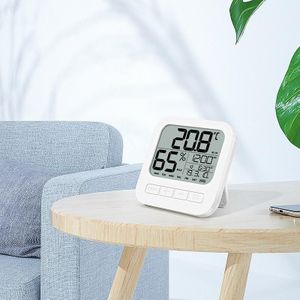 Desktop muur gemonteerde thermometer en Hygrometer wekker elektronische klok