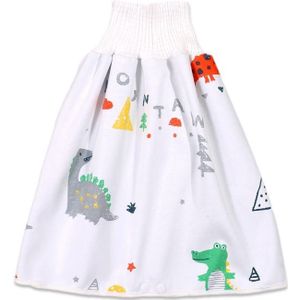 Baby waterbestendige en lek-proof doek luiers kinderen wasbare katoenen doek bed-bevochtiging rok broek  kleur: L (Dinosaurus)