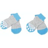 2 Sets HCPET M1911 Hond Indoor Car Cotton Socks Pet Anti-Scratch Sokken  Maat: M (Grijs Blauw)