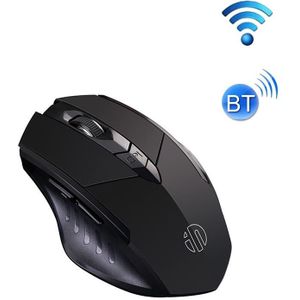 Inphic PM6 6 Toetsen 1000/1200/1600 DPI Home Macro Programming Gaming Wireless Mechanical Mouse  Kleur: Black Wireless+Bluetooth 4.0+Bluetooth 5.0