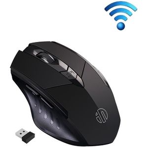 Inphic PM6 6 Keys 1000/1200/1600 DPI Home Macro Programming Gaming Wireless Mechanical Mouse  Colour: Black Wireless Charging Silent Version
