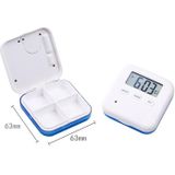 Elektronische Smart Timing Medicine Box Portable Medicine Dispensing Storage Box (Blauw)