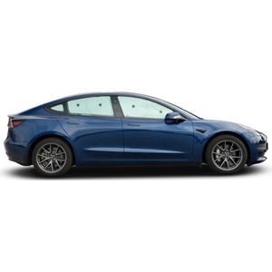 Tesla Model 3 Zonneschermen voor Hitte- en Zichtbescherming - Zilver en Zwart