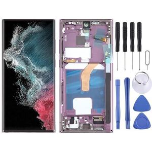 Display LCD del telefono cellulare OLED LCD-scherm voor for SAMSUNG for galaxy S22 Ultra 5G SM-S908B EU-editie Digitizer Volledige montage met frame Touch screen