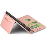Voor Samsung Galaxy A70 Strong Magnetism Liquid Feel Horizontal Flip Leather Case met Holder & Card Slots & Wallet(Rose Gold)