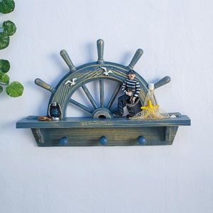 Antieke Oude Helft Rudder Haak Haak Haak Home Achtergrond Bar Decoraties  Stijl:146 Roer