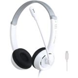 DANYIN DT326 Op de desktopcomputer gemonteerde computer kinderen leren draad headset met microfoon  kabellengte: 1 8 m  Stijl:USB(Wit)