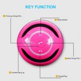 T&G A18 Ball Bluetooth Speaker met LED licht draagbare draadloze mini speaker mobiele muziek MP3 subwoofer ondersteuning TF (roze)