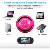 T&G A18 Ball Bluetooth Speaker met LED licht draagbare draadloze mini speaker mobiele muziek MP3 subwoofer ondersteuning TF (roze)