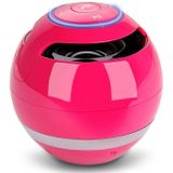 T&G A18 Ball Bluetooth Speaker met LED licht draagbare draadloze mini speaker mobiele muziek MP3 subwoofer ondersteuning TF (roze)