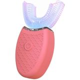 Lazy U-vormige Mond Whitening Tooth Electric Tandenborstel (Roze)