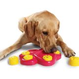 Pet Choke Slow Food Bowl Fun Treasure Hunting Pet Educatief speelgoed (Rood)