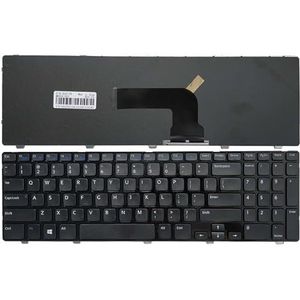 NIEUW US laptop toetsenbord for DELL Inspiron 15 3521 15R 5521 zwart Engels met frame zwart