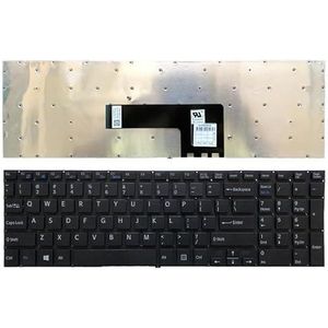 US Laptop Toetsenbord for Sony VAIO Fit 15 fit15 SVF15 SVF15E svf152c29v 9Z.NAEBQ.00R AEHK97001103A (Color : Svart)