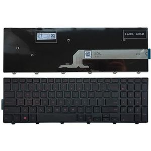 NIEUWE US laptop Toetsenbord for DELL Latitude 3550 3560 3570 toetsenbord Geen achtergrondverlichting (Color : Red)