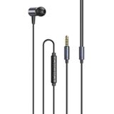 awei L2 3 5 mm Plug In-Ear Wired Stereo Oortelefoon met Mic (Grijs)