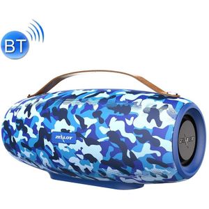 ZEALOT S27 Multifunctionele Bass Wireless Bluetooth Speaker  Ingebouwde Microfoon  Ondersteuning Bluetooth Call & AUX & TF Card & 1x93mm + 2x66mm Speakers(Camouflage Blue)