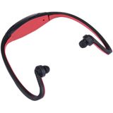 SH-W1FM leven waterdichte Sweatproof Stereo draadloze sport oordopjes koptelefoon In-ear Headphone Headset met Micro SD-kaart  voor slimme telefoons & iPad & Laptop & Notebook & MP3 of andere Audio-apparaten  maximale SD Card Storage: 8GB(Red)