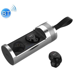 SARDiNE F8 TWS Bluetooth V5.0 Draadloze Stereo Oortelefoons met oplaaddoos (Zilver)