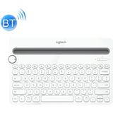 Logitech K480 Bluetooth 3.0 draadloos Bluetooth-toetsenbord met meerdere apparaten met standaard (wit)