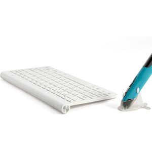 KM-909 2.4GHz Draadloos multimediatoetsenbord + draadloze optische Pen muis met USB ontvanger Set voor Computer PC Laptop  willekeurige Pen muis kleur Delivery(White)