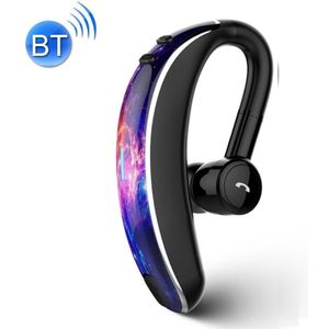 V7 Bluetooth 5.0 Business Style Wireless Stereo Sports Bluetooth Earphone  Support Inform Caller Name (Paars)