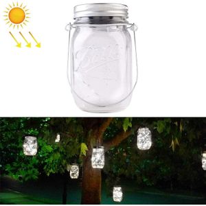 20 LED's Zonne-energie Mason Jar Pendent Lamp Outdoor Decoratie Tuin licht (Wit Licht)