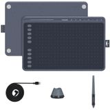 HUION HS611 5080 LPI Touch Strip Art Drawing Tablet for Fun  met batterijvrije pen & penhouder (grijs)
