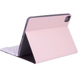 X-11B Skin Plain Texture Afneembare Bluetooth-toetsenbordhoes voor iPad Pro 11 inch 2020 / 2018  met pensleuf (roze)