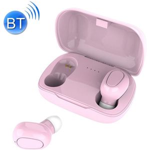 L-21 9D Geluidseffecten Bluetooth 5.0 Touch Draadloze Bluetooth-oortelefoon met oplaadbox  ondersteuning HD-gesprek (roze)