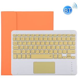 TG11BC Afneembare Bluetooth Yellow Keyboard Microfiber Lederen Beschermhoes voor iPad Pro 11 inch (2020)  met Touchpad & Pen Slot & Houder (Oranje)