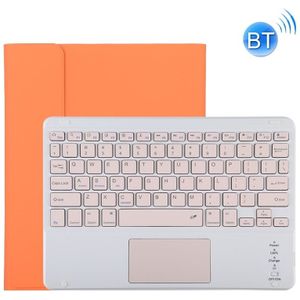 TG11BC Afneembare Bluetooth Pink Keyboard Microfiber Lederen Beschermhoes voor iPad Pro 11 inch (2020)  met Touchpad & Pen Slot & Houder (Oranje)