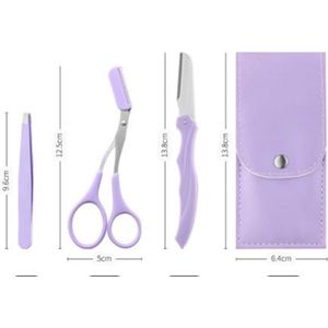 Wenkbrauw Manicure Set - Epileren - Ontharing - 3 Stuks + Etui