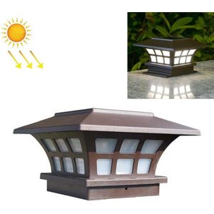 Solar Coffee Column Head Lamp Outdoor Waterproof Decoratieve Wandlamp( Warm Licht)