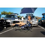 Sport-Brella Verstelbare Campingstoel - Visstoel - Strandstoel met Parasol - Blauw