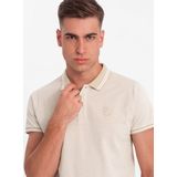 Marco Casette - Poloshirt Heren - Creme - Opdruk - Italia Moda