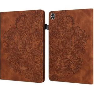 Tablet hoes Voor Lenovo Tab K10 10.3 inch TB-X6C6F / TB-X6C6X & M10 Plus 10.3 Inch TB-X606 / TB-X606F PEACOCK embossed patroon TPU + PU lederen tablet case Tablet hoes