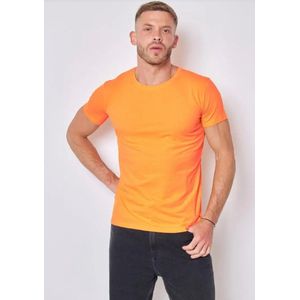 X-Name - Heren T-Shirt - Oranje - Zachte Stof - Italianstyle