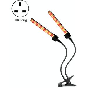 LED-clip plant licht tijdlijn afstandsbediening volledige spectrale vullicht plantaardige kas Hydroponic planting dimlicht  specificatie: twee hoofd Britse plug