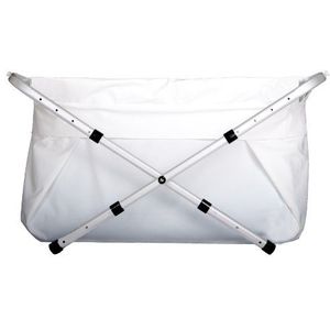 BiBaBad kinderbad en vouwbad voor kinderen - kinderbadje met frame voor de douche wit 60-80 cm