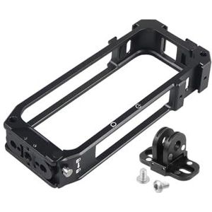 Aluminium Camera Beschermende Cage Rig Frame Behuizing met Koude Schoen Mount 1/4 Schroefgat Magnetische Opvouwbare Adapter Compatibel met Insta360 X3 Action Camera