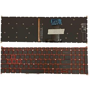 Tiugochr Laptop Vervanging US Layout rood Backlight Toetsenbord voor Acer Nitro NP515-51 N17W1 Spin 5 SP515-51 SP515-51N SP515-51GN A317-51 A317-51KG A317-52 NKI15130A2 SV5P-P817-51KG BWL NKI1 5130A2