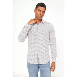 YVES ENZO - Overhemd - Rood met Wit - Slim Fit - SOFT TOUCH