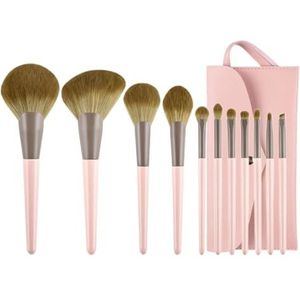 Make-up Kwastenset 11-delige make-upborstelset Zacht en comfortabel Kleine make-upborstel Complete set schoonheidshulpmiddelen oor Gezicht en Ogen (Color : B)