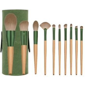 Make-up Kwastenset - 10-delige Set - Zachte Pluizige Borstels - Met Borsteltas