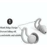 4 PCS / 2 Paar Shark Fin Nnti-vallende en ruisverminderende oordoppen Anti-Noise Oordoppen voor slaapzaal ruisonderdrukking en geluidspreventie oordoppen (Zwart (3 lagen))