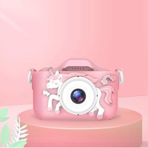 Q8 Kinderen Camera HD Dual-lens Camera Cartoon Kinderen Digitale Camera  Style:2.0MP (Roze)