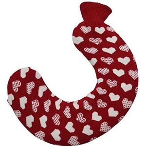 Mini warm water bottlehot, warmwaterkruik 1000 ml U-vorm verwijderbare gebreide rubberen medische nekwarmer warmwaterkruik nekbescherming spierspasmen warmer warmwaterzakken (maat: patroon 14) (maat: